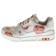 LOUIS VUITTON (ルイヴィトン) ×NIGO LV Trainer Line Sneaker ニゴー LVトレイナー ライン ローカットスニーカーシューズ ホワイト/レッド 1A9JAL