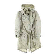 BURBERRY (バーバリー) 裏地ノバチェック柄 アンサンブル ナイロン 中綿 フーデッド ジップアップ ジャケット スナップボタン トレンチコート ベージュ 3667560