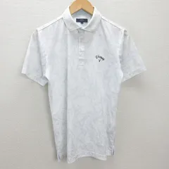 g■キャロウェイ/callaway 半袖ドライポロシャツ/ゴルフウェア【L】白系/men's/84【中古】■