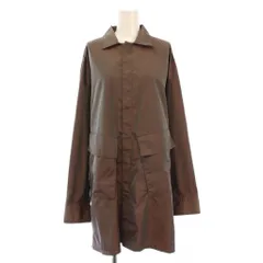 ランバンオンブルー LANVIN en Bleu ステンカラーコート アウター ロング丈 オーロラカラー F 茶 ブラウン グレー  /BBのサムネイル