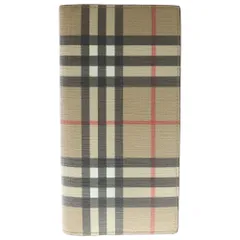 BURBERRY (バーバリー) ノバチェック 二つ折り長財布 PVCレザー ウォレット