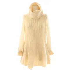 スナイデル SNIDEL 袖切替 オフタートル ニット チュニック 長袖 F ベージュ /HK ■OS