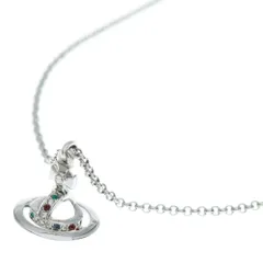Vivienne Westwood (ヴィヴィアンウエストウッド) スモールオーブ ネックレス ペンダント シルバー メタル ラインストーン