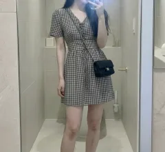 CHECKコルセット ミニ ONE PIECE / フェミニン ONE PIECE