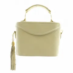 ジャンニヴェルサーチ ヴェルサーチェ GIANNI VERSACE ハンドバッグ ショルダー 2WAY レザー フリンジ 総柄 サンバースト ロゴ ゴールド金具 アイボリー /XZ ■GY18のサムネイル