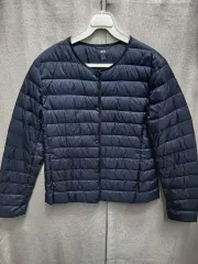 UNIQLO ジーンハンネイビー レディース 軽量ダウン L(90)