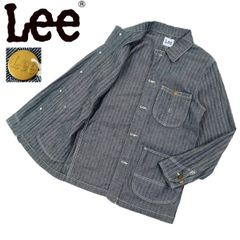 9】【美品】【ヘリンボーン柄】Lee リー カバーオール デニムジャケット ワークジャケット GLT027 サイズM