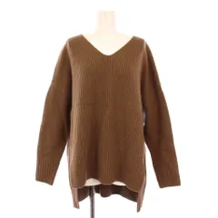 プルミエ アロンディスモン 1er Arrondissement ウールカシミア Vネックニット セーター リブ 長袖 ワンカラー F 茶 ブラウン B1093AKW411 /BBのサムネイル