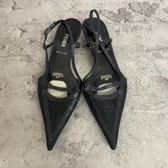 FENDI ブラック ハイヒールサンダルサイズ37cm(23.5-24cm) - メルカリ