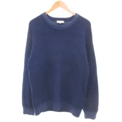 B&Y ユナイテッドアローズ BEAUTY&YOUTH ビューティー&ユース ウォッシャブル フェード アゼ ニット セーター ウール M 青 ブルー ラウンドネック 長袖 /UO