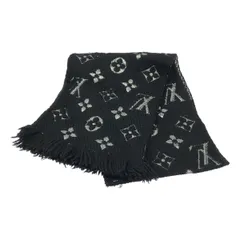 LOUIS VUITTON ルイヴィトン M75833 エシャルプ ロゴマニア シャイン モノグラム ストール  ブラック