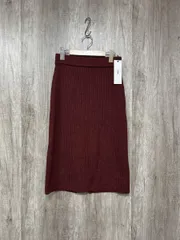 美品 TONAL トーナル タグ付 リブニット タイト スカート size38/ボルドー  ◆■ レディース