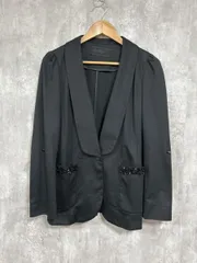 TO BE CHIC トゥービーシック ビーズ付き テーラード ジャケット sizeL/黒  ■◇ レディースのサムネイル