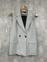 ZARA ザラ ダブルブレスト ベスト sizeS/グレー  ■■ レディース