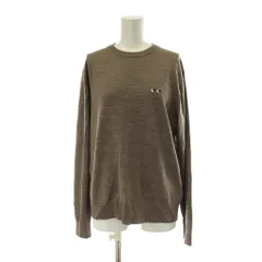 ユニクロ UNIQLO アニヤハインドマーチ ANYA HINDMARCH ニット セーター ウール L 茶 ブラウン ラウンドネック 長袖 トップス /PP ■GY60