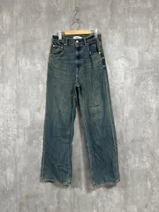 AZUL BY MOUSSY アズールバイマウジー 切りっぱなし ワイド デニムパンツ sizeM/水色  ■■ メンズ