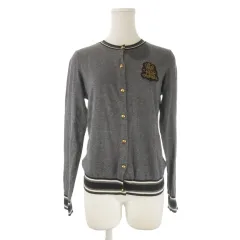 ローレンラルフローレン LAUREN RALPH LAUREN カーディガン ニット クルーネック 丸首 長袖 エンブレム S グレー /CK34 ■ECD001のサムネイル