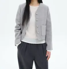 新品)グレー ダウン ジャケット