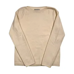 カシミヤ100% DAMA collection ダーマコレクション ボートネック ニット セーター M /アイボリー系 レディース