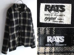 ラッツ RATS スパイダー ウェブ プリント フランネルシャツ L 蜘蛛