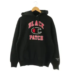 ブラックアイパッチ THE BLACK EYE PATCH ×Champion REVERSE WEAVE スウェット パーカー プルオーバー フーディーL ブラック /HK ■OS ■SH