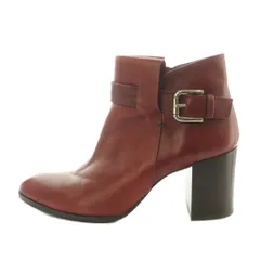 ダイアナ DIANA ショートブーツ チャンキーヒール バックル 23.5cm ワインレッド /MI ■OS