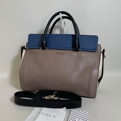 2602-296｜美品｜フルラ 2WAYハンドバッグ レザー マルチカラー - メルカリ