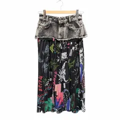 DIESEL ディーゼル ドッキングスカート ブラックデニム A04349-O-ZOWIE-PRINT サイズ26