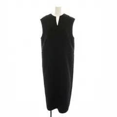 シップス SHIPS Colors ジャンパースカート ワンピース ノースリーブ ロング 黒 ブラック Vネック ポケット付き 224-55-0010 /YM