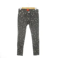 ヴィヴィアンウエストウッドレッドレーベル Vivienne Westwood RED LABEL デニムパンツ ジーンズ スキニー ローライズ オーブ刻印 総柄 星柄 2 M グレー /MN21 ■GY19のサムネイル