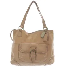 コーチ COACH ポピー レザー トートバッグ ベージュ 19018 /YO6