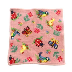 フェイラー FEILER ハイジ タオルハンカチ 花柄 総柄 ピンク マルチカラー /MI ■OS