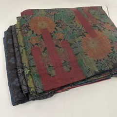 大島紬 着物 正絹 5着 着物まとめ売り リメイク材料 m-1105