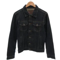 ヌーディージーンズ nudie jeans デニムジャケット M 濃紺 ダークネイビー シャツカラー 長袖 胸ポケット /HW ■GY58のサムネイル