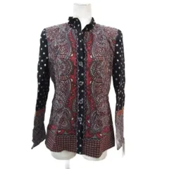 銀座花菱 ジャケット ミドル丈 9AR シルク マルチカラー ペイズリー柄 ドット柄 /SM4 ■GY61