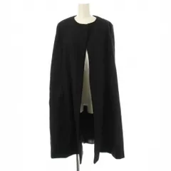 ザラウーマン ZARA WOMAN コート S 黒 ノーカラー ポンチョ型 ロング丈 /JPのサムネイル
