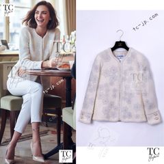 シャネル トップス CHANEL ピンク ブラック カメリア レース コットン カール・ラガーフェルド作品 超美品 38 CHANEL - シャネル トップス CHANEL ピンク ブラック カメリア レース