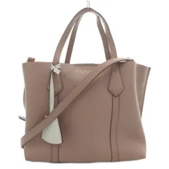 トリーバーチ TORY BURCH ハンドバッグ ショルダー 2WAY 斜め掛け ロゴ レザー ロゴチャーム グレー /GV ■GY18