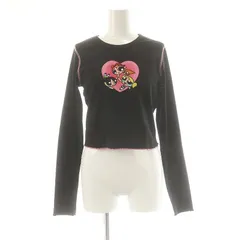 ドールズキル Dolls Kill ×The Powerpuff Teamwork Babes Long Sleeve Top Tシャツ カットソー M 黒 ピンク /MI ■OS