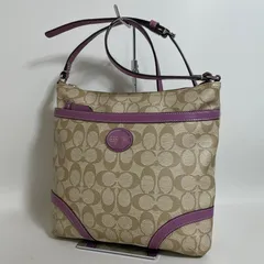 2602-298｜コーチ シグネチャー ショルダーバッグ パープル