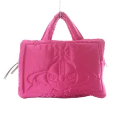 ヴィヴィアンウエストウッド Vivienne Westwood アイダーダウンバッグ ハンドバッグ トートバッグ ピンク キルティング /RI ■OS