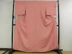 平和屋着物■中国三大刺繍　スワトウ刺繍　汕頭刺繍　総刺繍　付下げ　菱吉祥文　薄紅色　逸品　DAAB1834jm