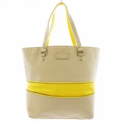 ケイトスペード KATE SPADE グローブコートミッシェル トートバッグ ハンドバッグ ショルダーバッグ 内側ドット柄 レザー ベージュ 黄 イエロー /AN25 ■BM