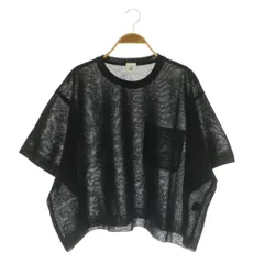 6 ROKU BEAUTY&YOUTH B&Y ロク ビューティーアンドユース SHORT WIDE KNIT PULLOVER ワイドニット 五分袖 ブラック /MY ■OS