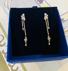 スワロフスキーSwarovski Cruz MoonsunLongDropピアス