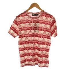 アンディウォーホル バイ ヒステリックグラマー ANDY WARHOL by HYSTERIC GLAMOUR Tシャツ M 赤 レッド 白 ホワイト 総柄 半袖 クルーネック 0492CT03 /AN62 ■MA