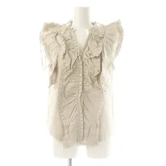 スナイデル SNIDEL ダブルフリルブラウス ノースリーブ チェック F ベージュ /AT ■OS