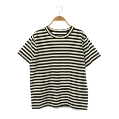 グランマママドーター GRANDMA MAMA DAUGHTER クルーネックボーダーTシャツ カットソー 半袖 1 白 ホワイト 黒 ブラック /AT ■OSのサムネイル