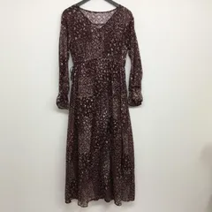 ジルスチュアート 125-9240096 フラワーカット ジャガード 長袖シャツワンピース ロングワンピース レディース FREE ISItems【USED】【古着】【中古】50110766