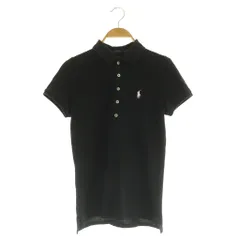 ポロ ラルフローレン POLO RALPH LAUREN SLIM FIT ストレッチポロシャツ 半袖 ロゴ刺繍 XS ブラック /MY ■OS ■SH
